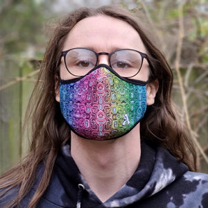 Pepelen x "Synthropic Lattice" Face-Mask (Rainbow)