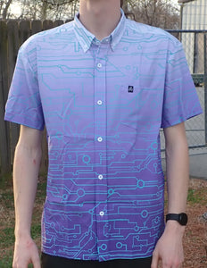 The Artistry x Tech Button-Up (Purple/White)
